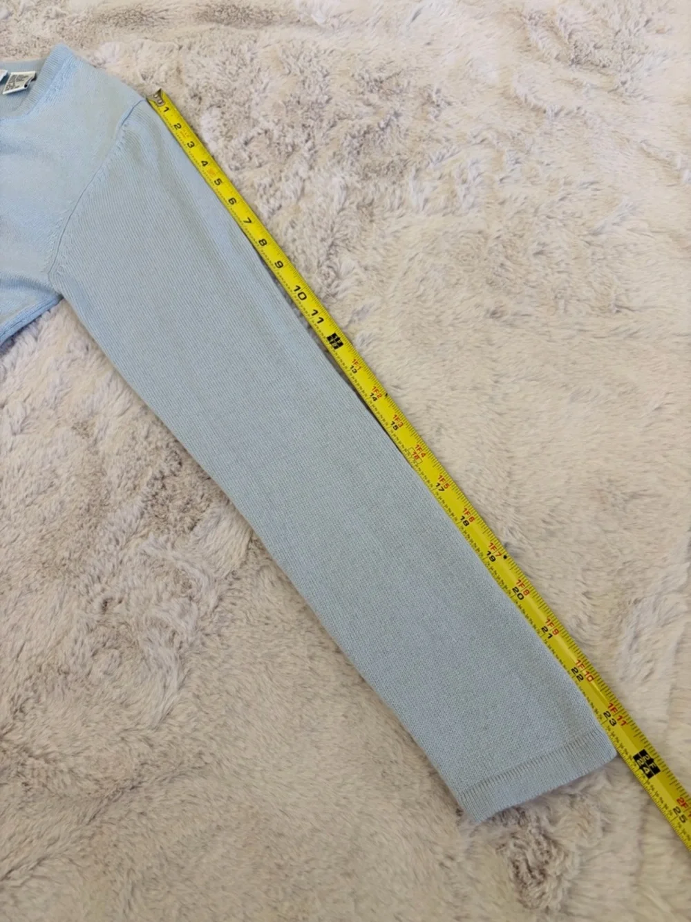 Preview Collection Silk Cashmere Blend Light Blue Button Front Cardigan Sweater